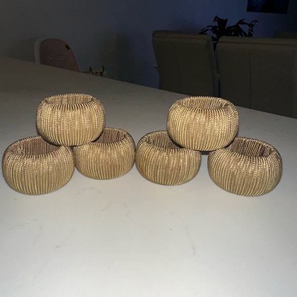 Vintage set of 6 napkins rings - Picture 1 of 3